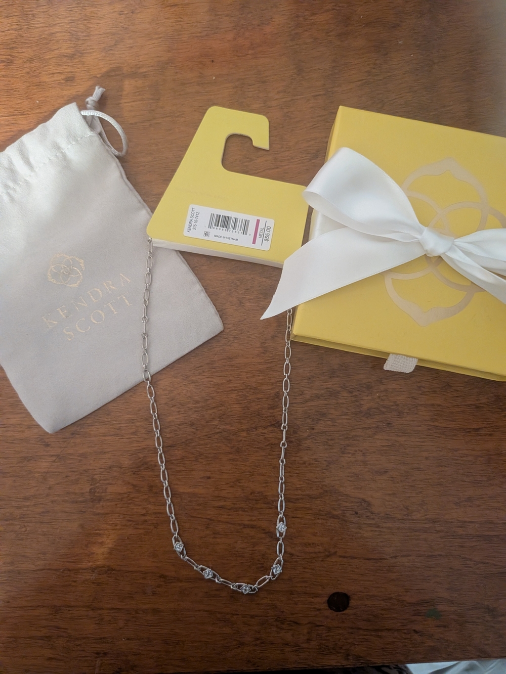 Kendra Scott Silver Belle CZ Necklace